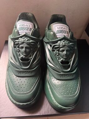 Versace Green Medusa Emblem Sneakers